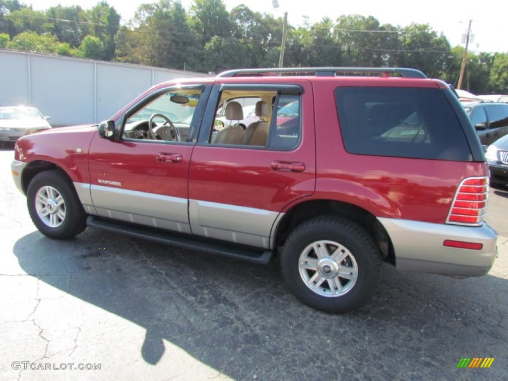2002 Mountaineer AWD - Toreador Red Metallic / Medium Dark Parchment photo #8