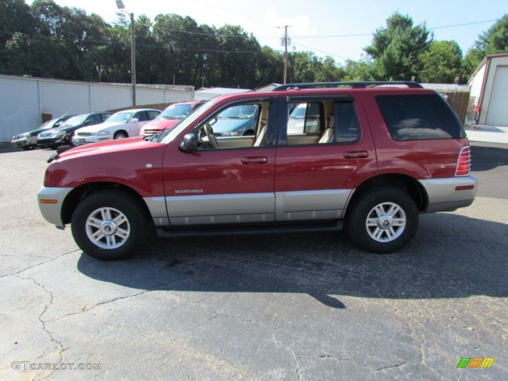 2002 Mountaineer AWD - Toreador Red Metallic / Medium Dark Parchment photo #9