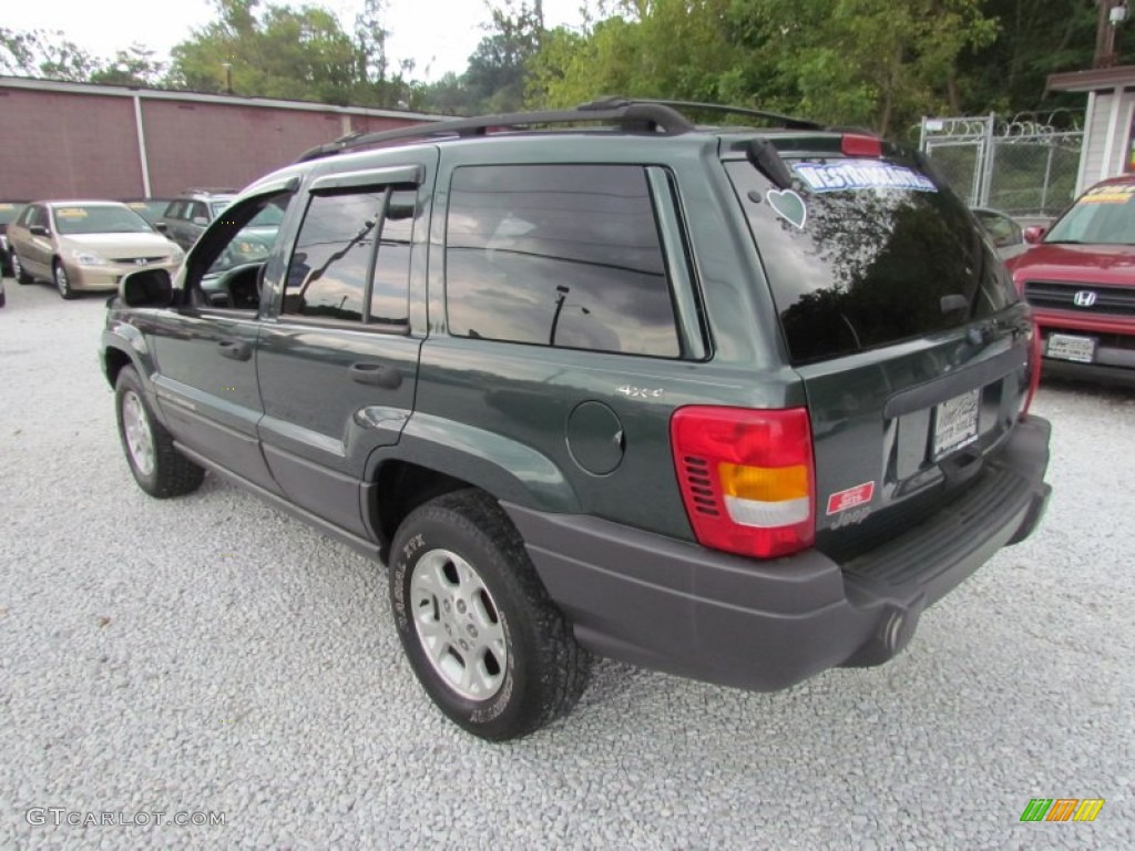 2001 Grand Cherokee Laredo 4x4 - Shale Green Metallic / Agate photo #6