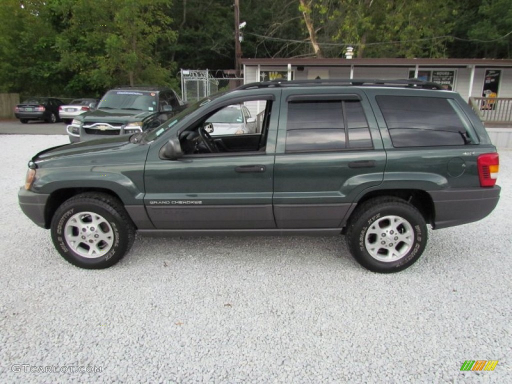 2001 Grand Cherokee Laredo 4x4 - Shale Green Metallic / Agate photo #8