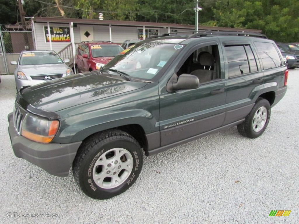 2001 Grand Cherokee Laredo 4x4 - Shale Green Metallic / Agate photo #9