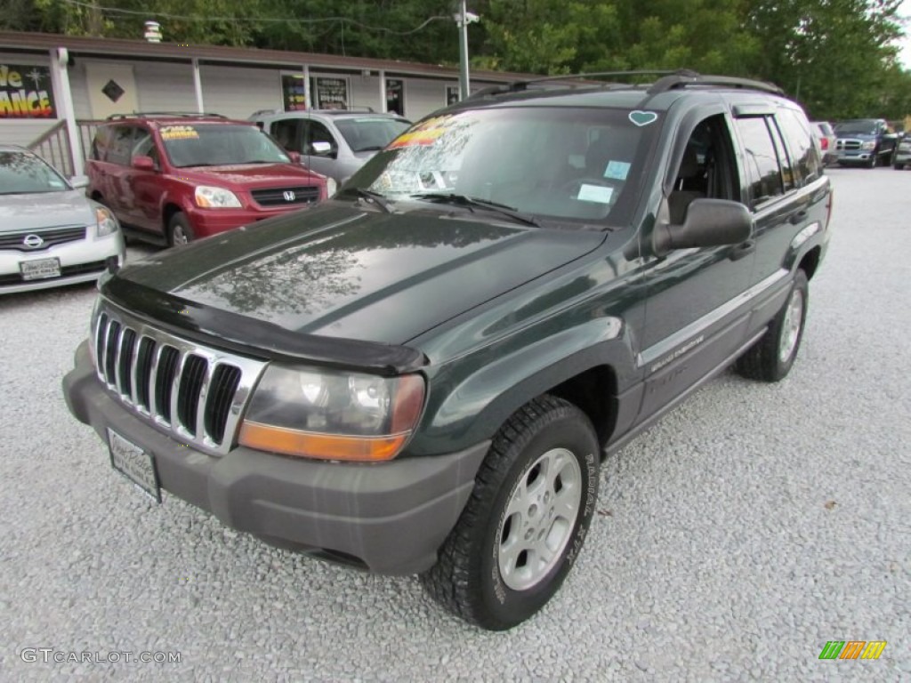 2001 Grand Cherokee Laredo 4x4 - Shale Green Metallic / Agate photo #10