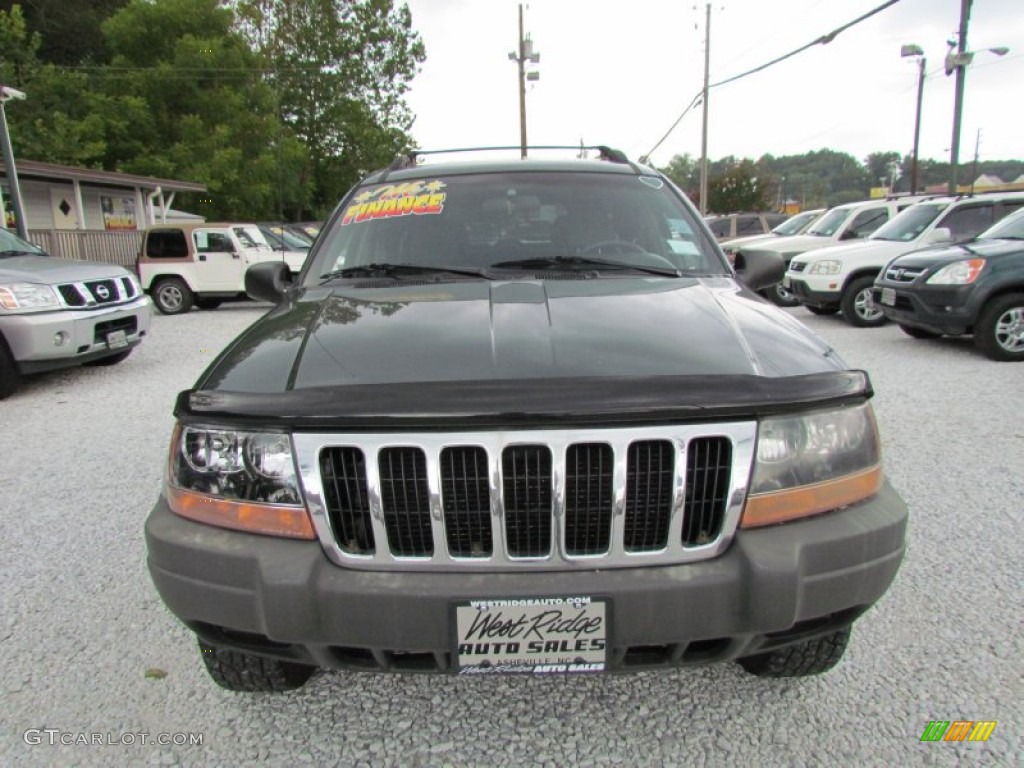 2001 Grand Cherokee Laredo 4x4 - Shale Green Metallic / Agate photo #11