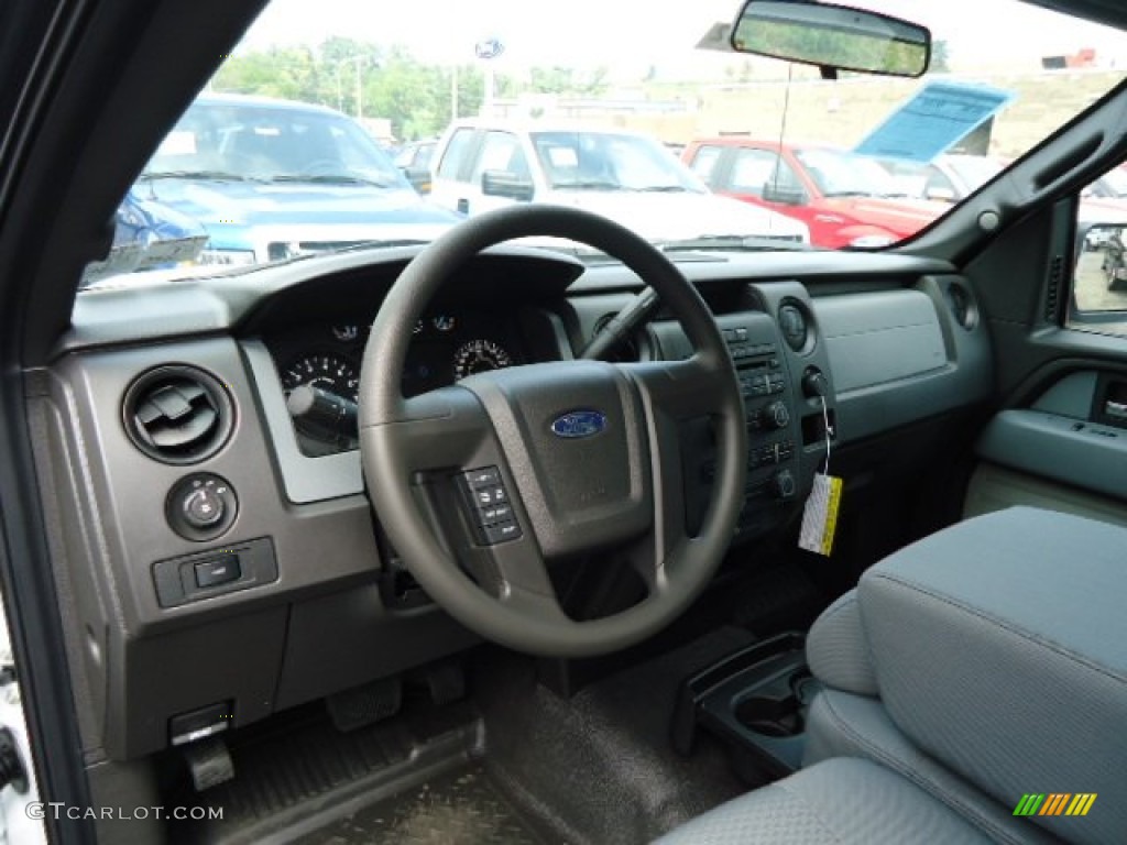 Steel Gray Interior 2012 Ford F150 XL Regular Cab Photo #70550260