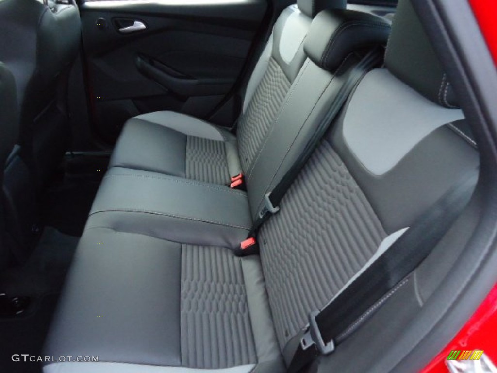 ST Charcoal Black Full-Leather Recaro Seats Interior 2013 Ford Focus ST Hatchback Photo #70550779