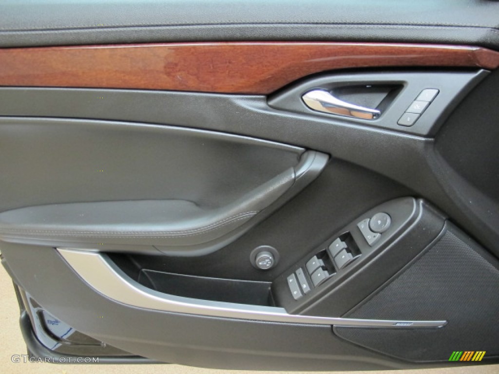 2011 Cadillac CTS 4 3.6 AWD Sport Wagon Ebony Door Panel Photo #70551505