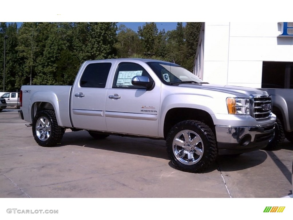 2013 Sierra 1500 SLE Crew Cab 4x4 - Quicksilver Metallic / Dark Titanium photo #1