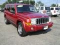 2009 Inferno Red Crystal Pearl Jeep Commander Sport 4x4  photo #3