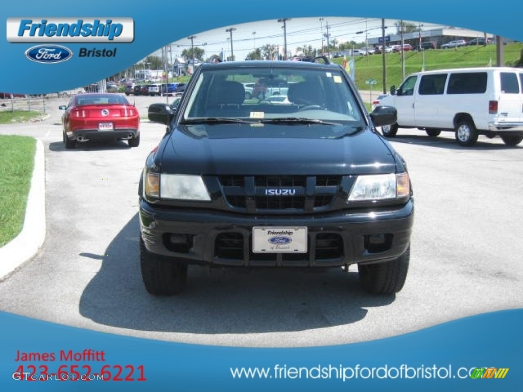 2003 Rodeo S V6 4WD - Ebony Black / Gray photo #3