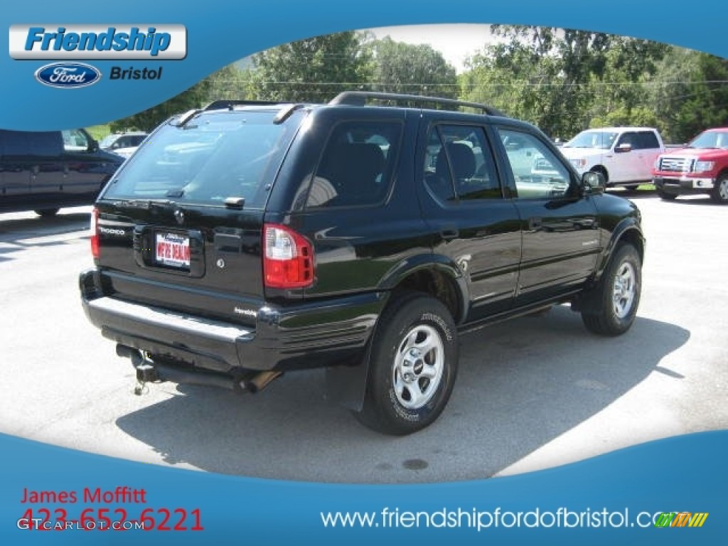 2003 Rodeo S V6 4WD - Ebony Black / Gray photo #6