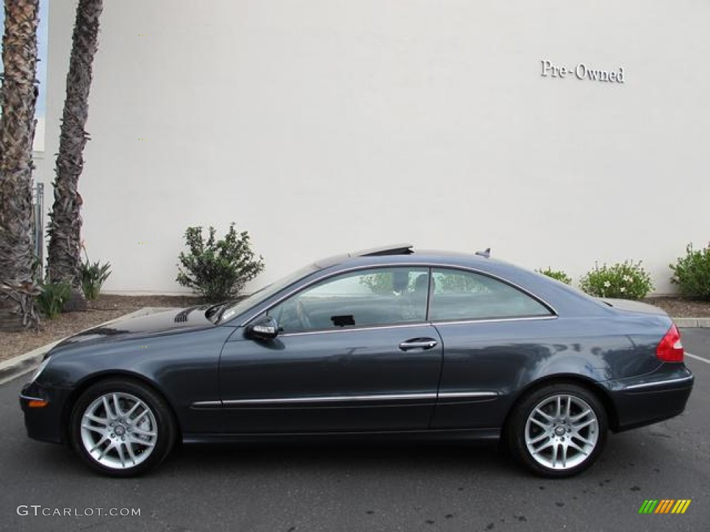 Steel Grey Metallic 2009 Mercedes-Benz CLK 350 Coupe Exterior Photo #70554418