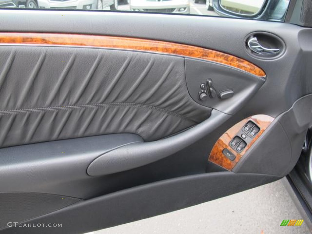 2009 Mercedes-Benz CLK 350 Coupe Black Door Panel Photo #70554460