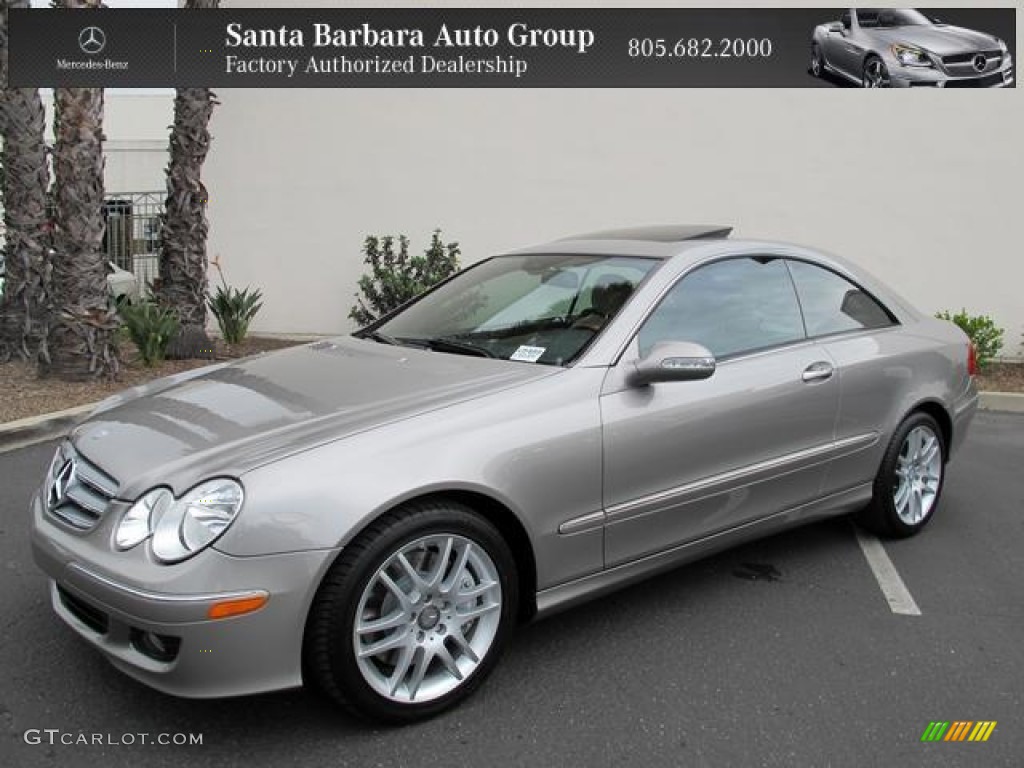 2009 CLK 350 Coupe - Pewter Metallic / Black/Stone photo #1