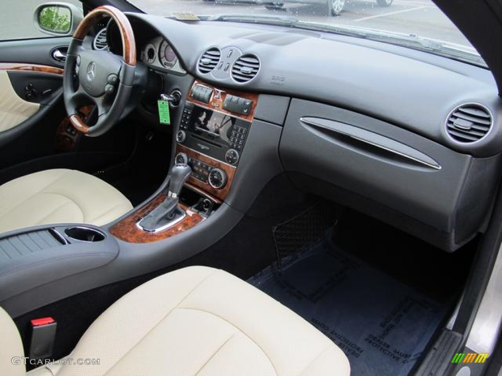 Black/Stone Interior 2009 Mercedes-Benz CLK 350 Coupe Photo #70554745