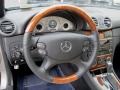 2009 Mercedes-Benz CLK Black/Stone Interior Steering Wheel Photo