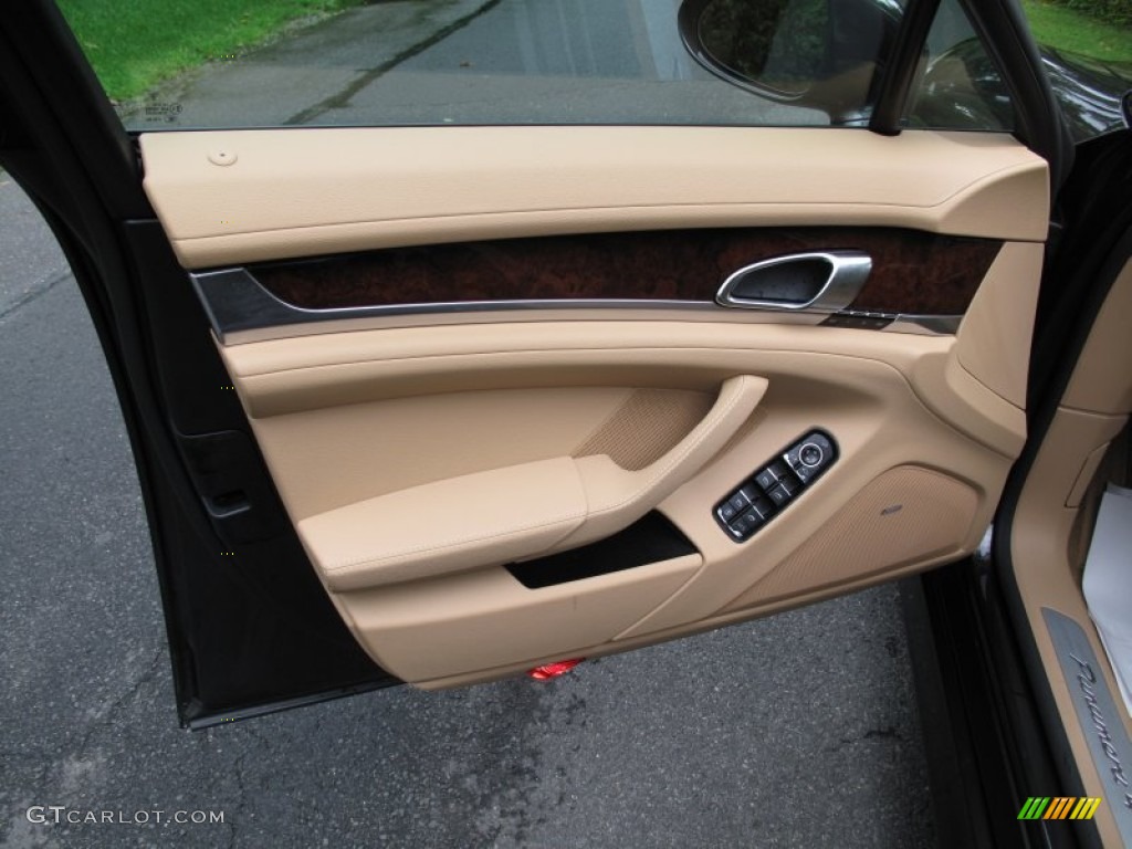 2012 Porsche Panamera 4 Luxor Beige Door Panel Photo #70556314