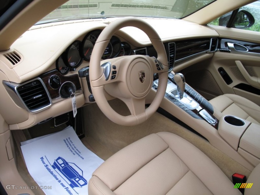 Luxor Beige Interior 2012 Porsche Panamera 4 Photo #70556374