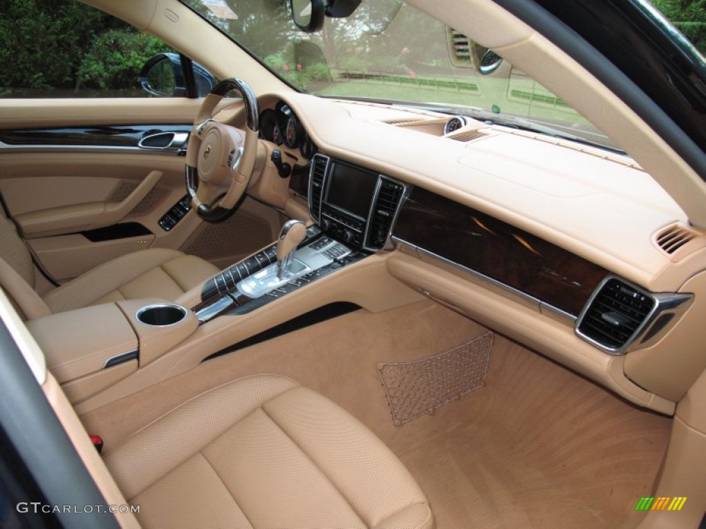 Cognac Natural Leather Interior 2010 Porsche Panamera 4S Photo #70556533