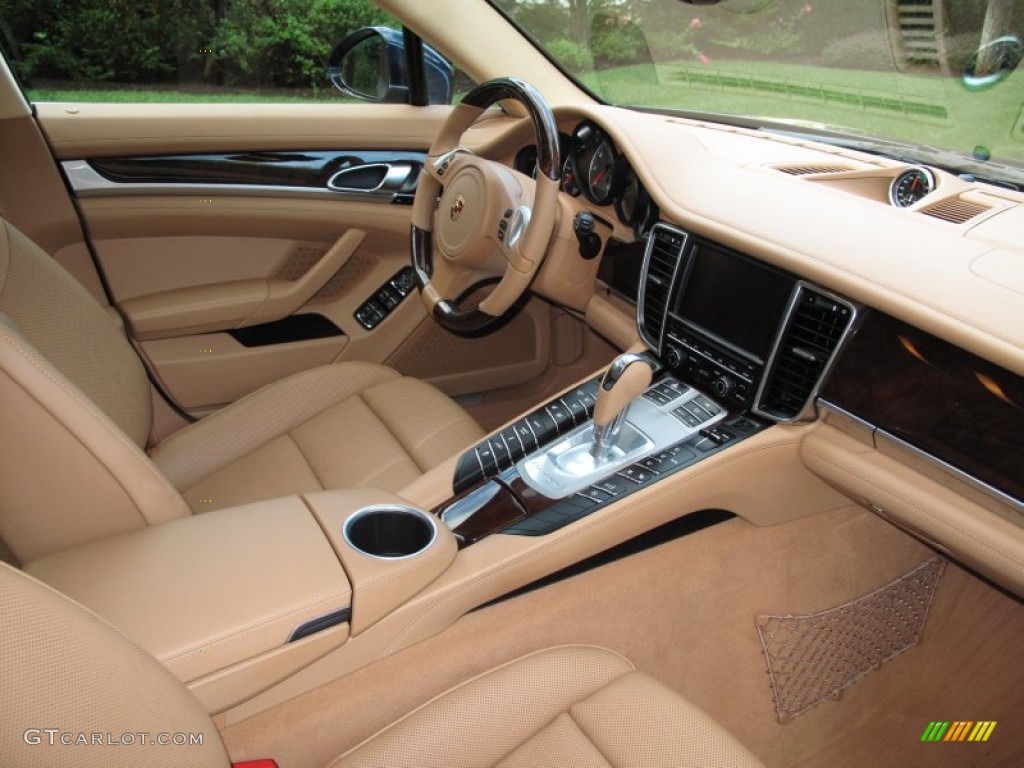 Cognac Natural Leather Interior 2010 Porsche Panamera 4S Photo #70556551