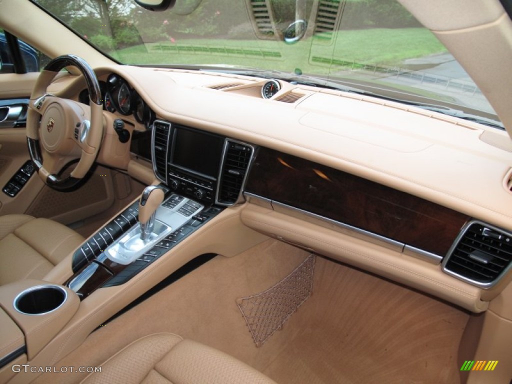 2010 Porsche Panamera 4S Cognac Natural Leather Dashboard Photo #70556560