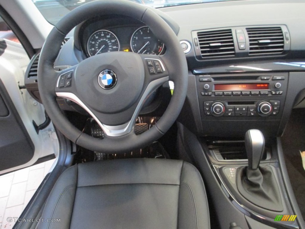 2013 1 Series 128i Coupe - Alpine White / Black photo #7