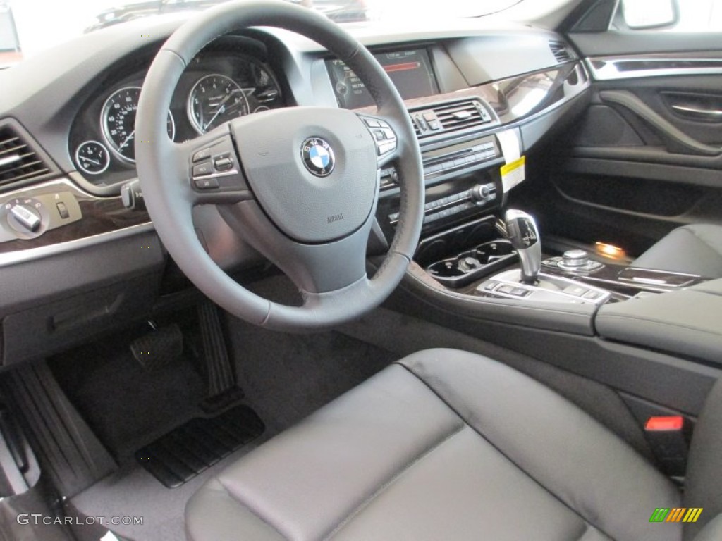 Black Interior 2013 BMW 5 Series 528i xDrive Sedan Photo #70557790