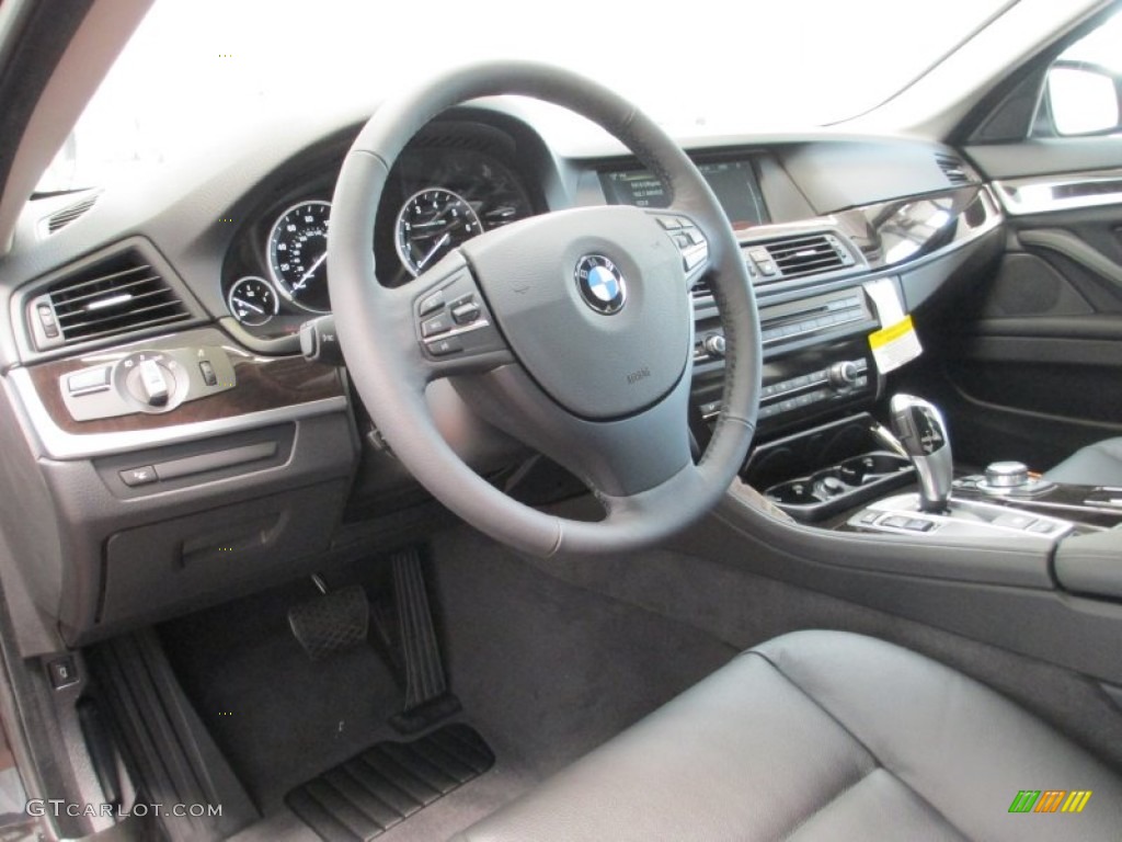 Black Interior 2013 BMW 5 Series 528i xDrive Sedan Photo #70557925