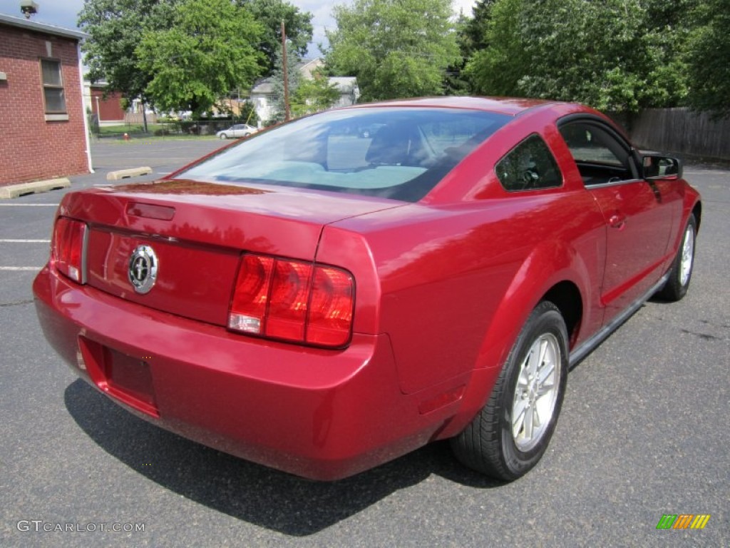 2007 Mustang V6 Deluxe Coupe - Redfire Metallic / Light Graphite photo #7
