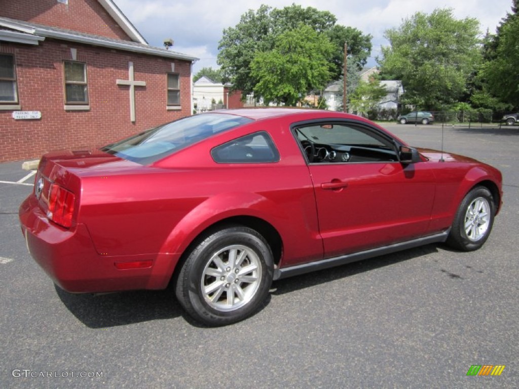 2007 Mustang V6 Deluxe Coupe - Redfire Metallic / Light Graphite photo #8
