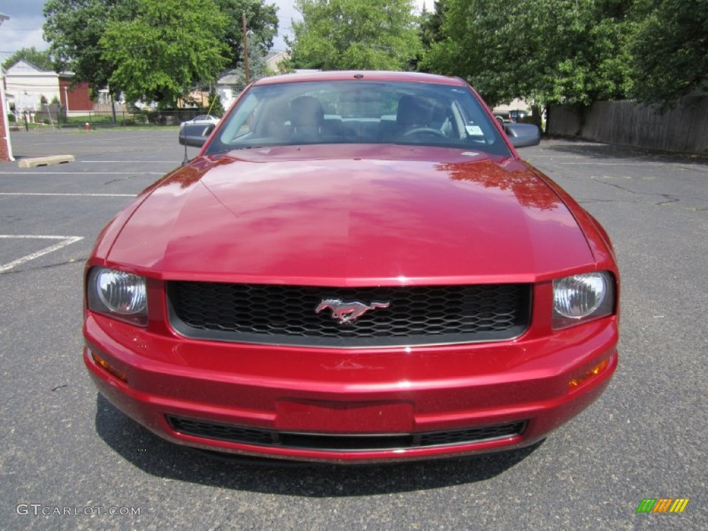 2007 Mustang V6 Deluxe Coupe - Redfire Metallic / Light Graphite photo #12