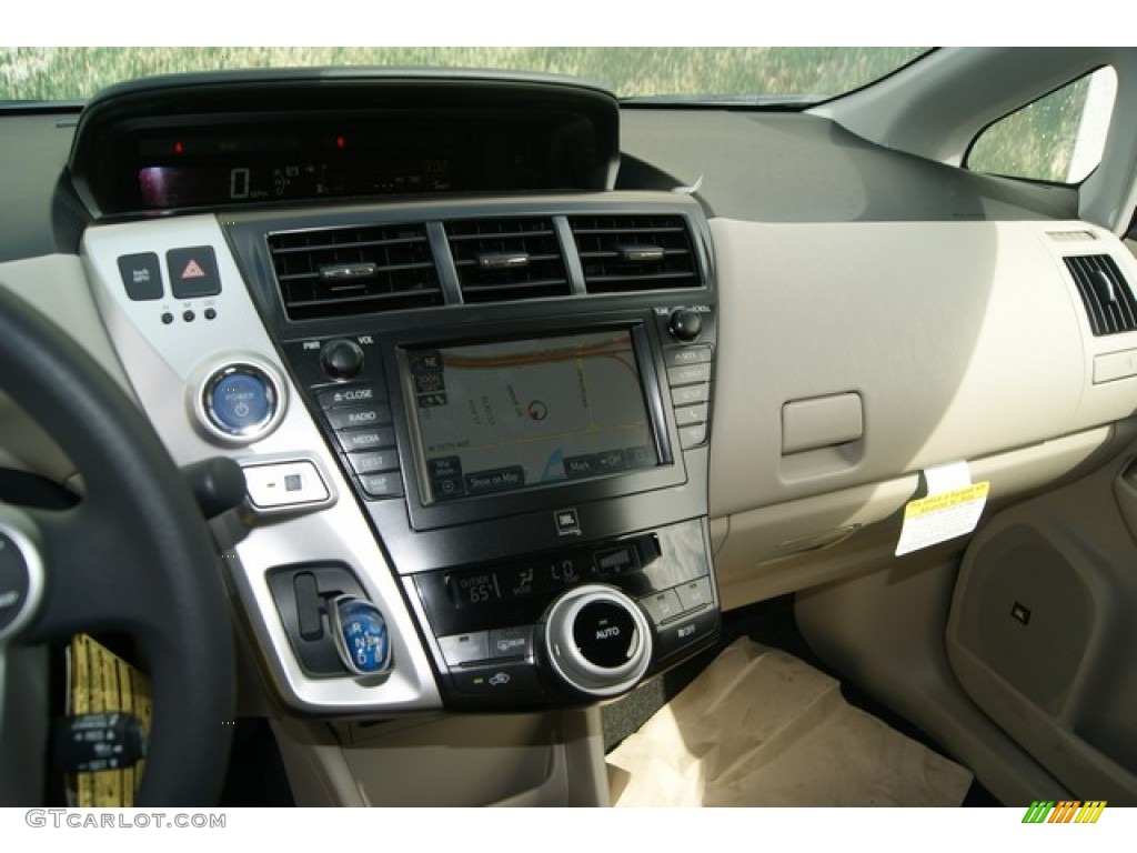 2012 Toyota Prius v Five Hybrid Bisque Dashboard Photo #70558216