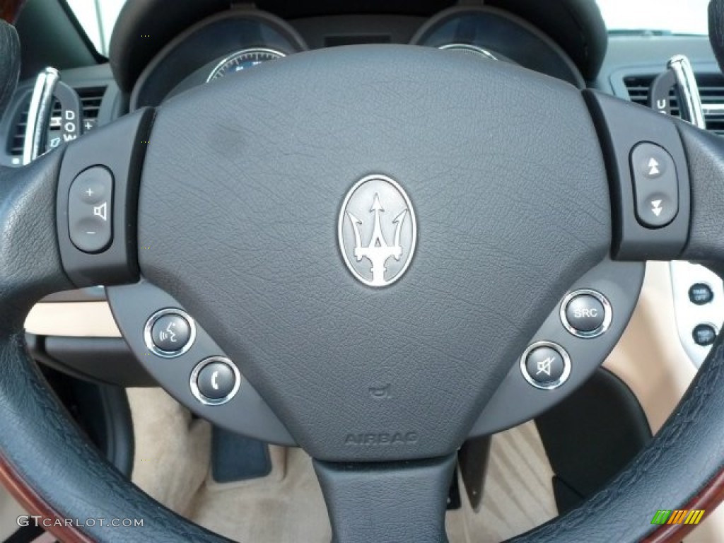 2011 Maserati GranTurismo Convertible GranCabrio Sabbia Steering Wheel Photo #70559725