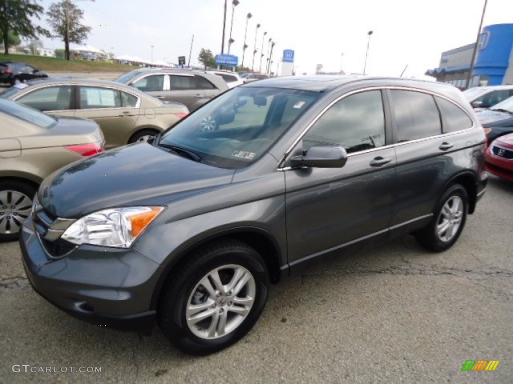 2011 CR-V EX-L 4WD - Polished Metal Metallic / Black photo #7