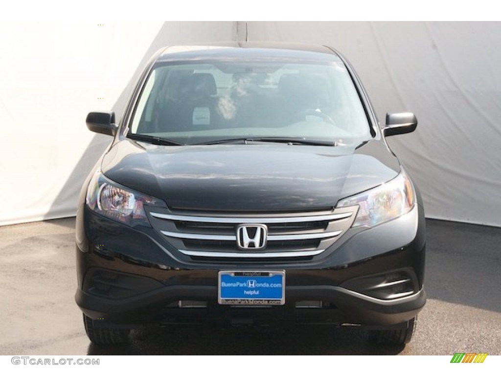 2012 CR-V LX - Crystal Black Pearl / Black photo #2