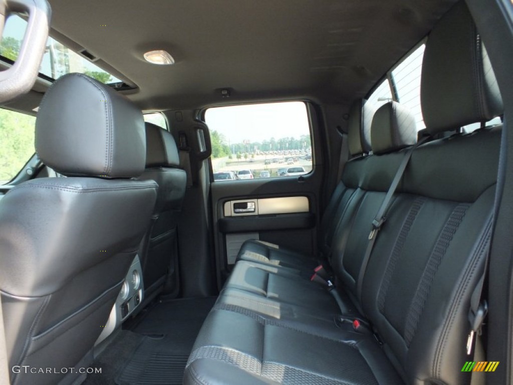 Raptor Black Leather/Cloth Interior 2012 Ford F150 SVT Raptor SuperCrew 4x4 Photo #70562946