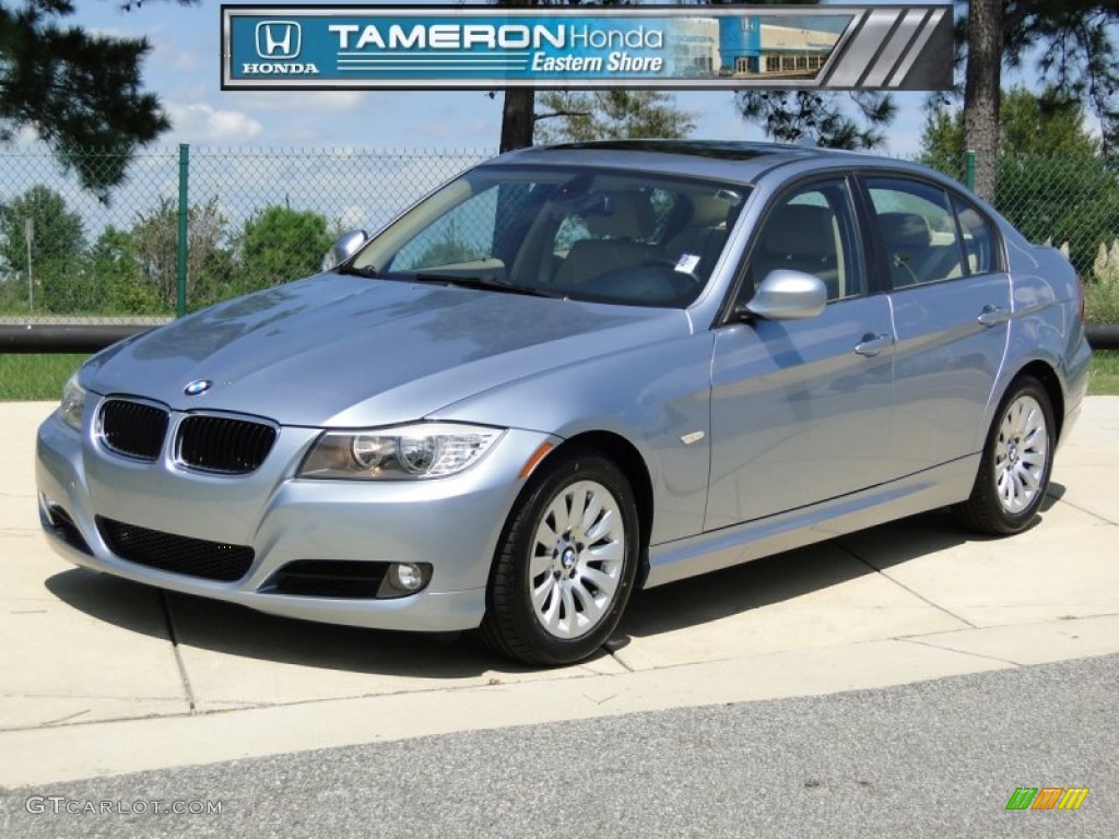 2009 3 Series 328i Sedan - Blue Water Metallic / Beige photo #1