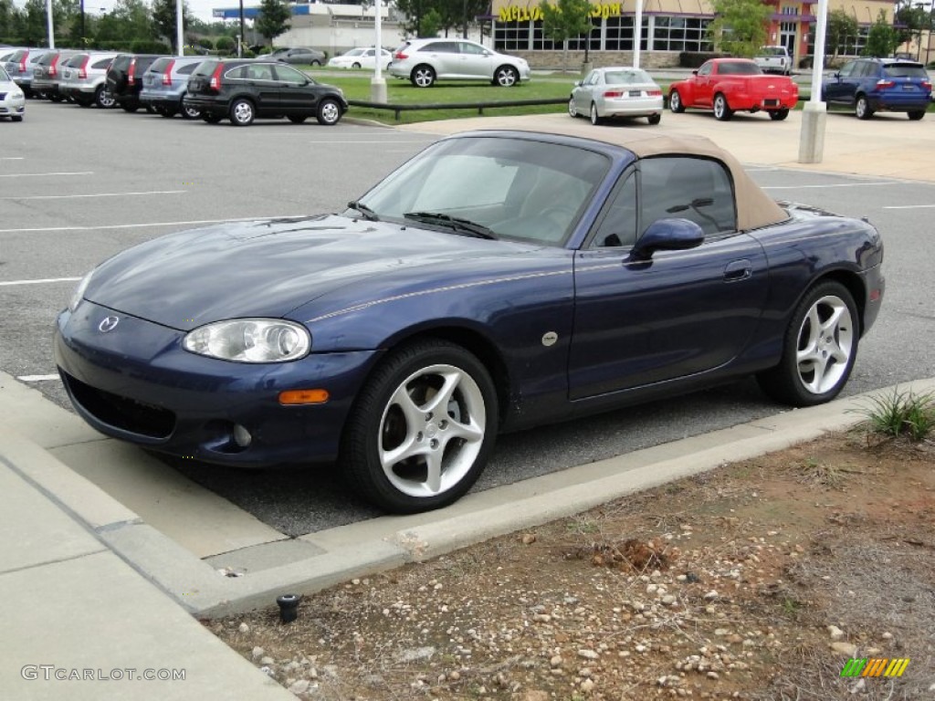 2001 MX-5 Miata Roadster - Midnight Blue Mica / Tan photo #1