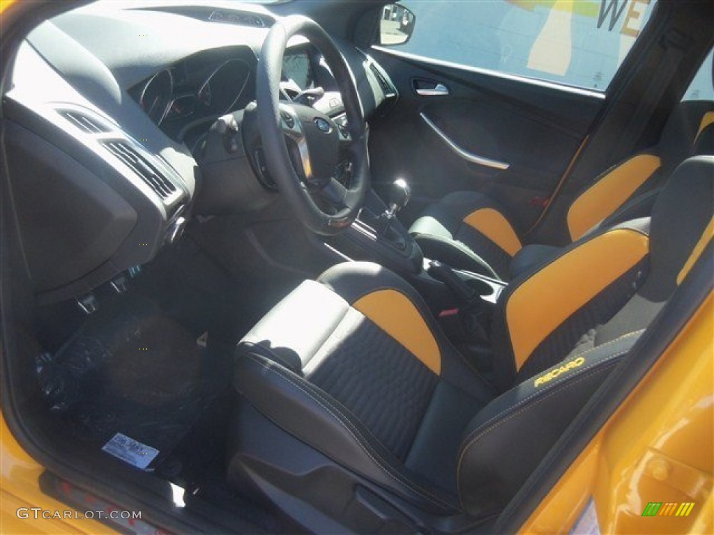 ST Tangerine Scream Recaro Seats Interior 2013 Ford Focus ST Hatchback Photo #70566870
