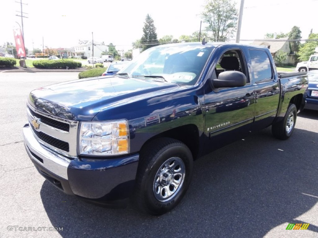 2009 Silverado 1500 LS Crew Cab 4x4 - Imperial Blue Metallic / Dark Titanium photo #2