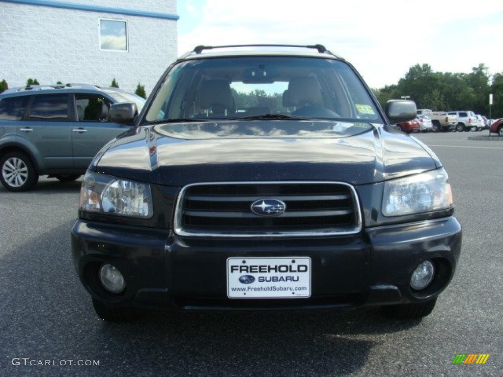 2005 Forester 2.5 XS - Obsidian Black Pearl / Beige photo #2