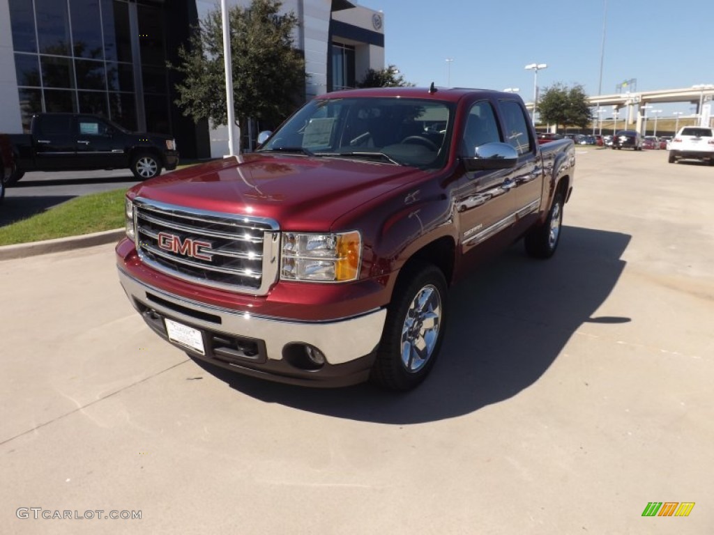 2013 Sierra 1500 SLE Crew Cab 4x4 - Sonoma Red Metallic / Ebony photo #1