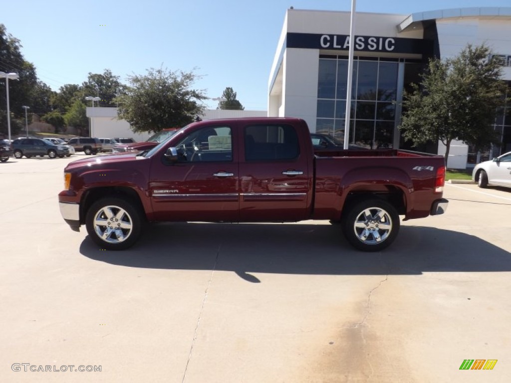 2013 Sierra 1500 SLE Crew Cab 4x4 - Sonoma Red Metallic / Ebony photo #2