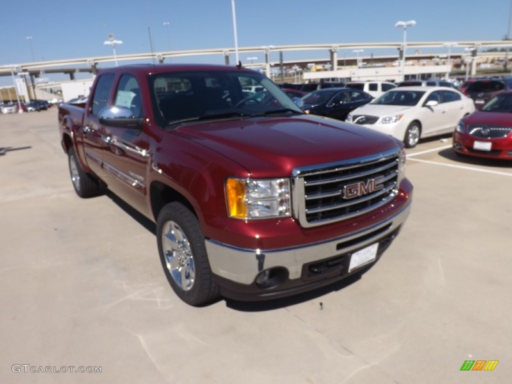 2013 Sierra 1500 SLE Crew Cab 4x4 - Sonoma Red Metallic / Ebony photo #7