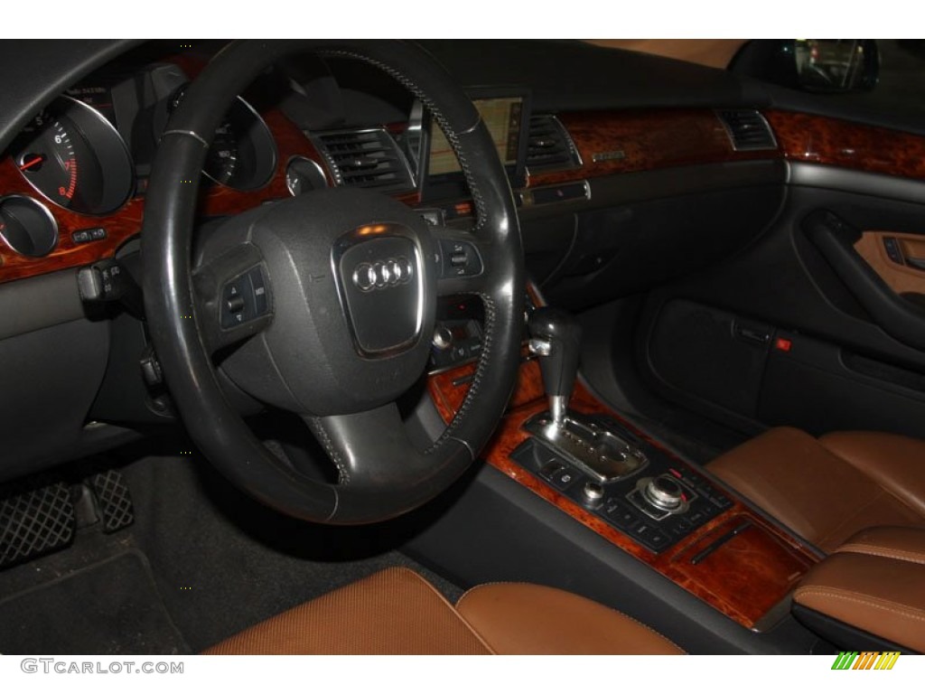 2006 A8 4.2 quattro - Oyster Grey Metallic / Black/Amaretto photo #10