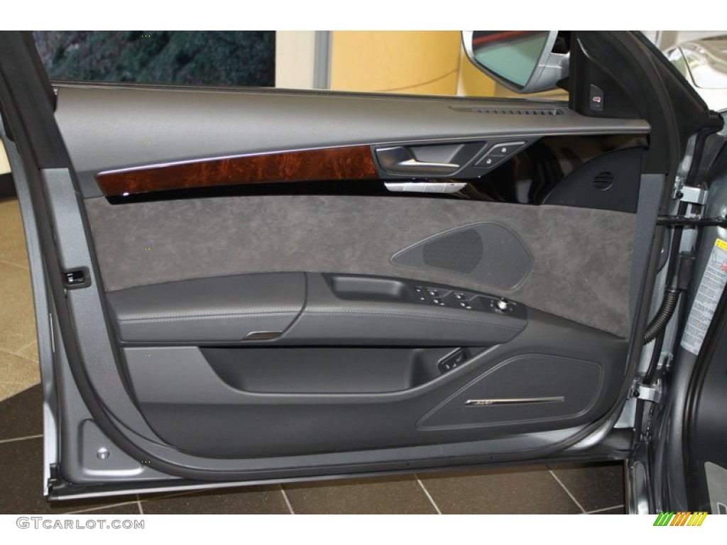 2013 Audi A8 L 4.0T quattro Black Door Panel Photo #70577907