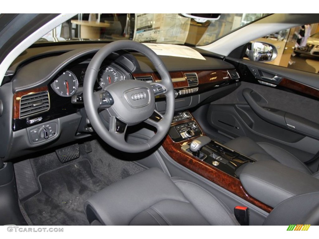 Black Interior 2013 Audi A8 L 4.0T quattro Photo #70577916