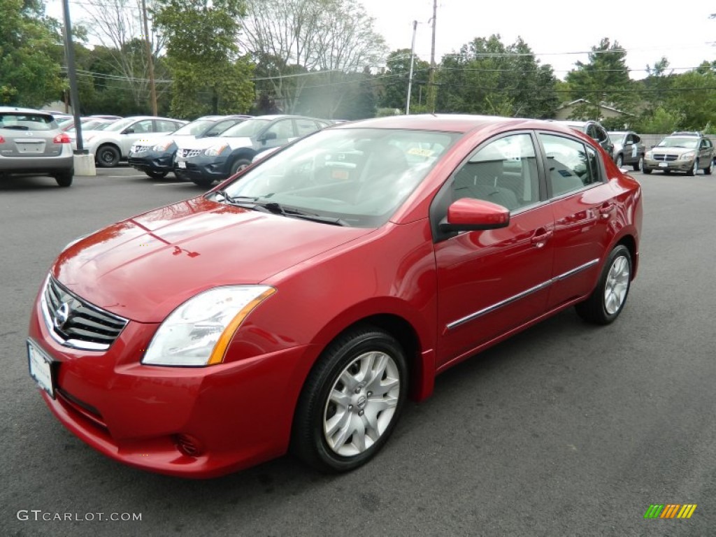 2011 Sentra 2.0 S - Red Brick / Charcoal photo #1