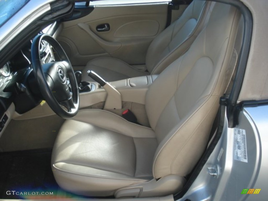 Parchment Interior 2004 Mazda MX-5 Miata LS Roadster Photo #70579020
