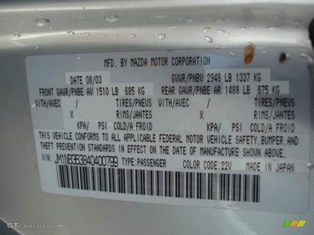 2004 Mazda MX-5 Miata LS Roadster Parts Photos