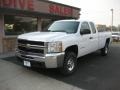 2009 Summit White Chevrolet Silverado 2500HD Work Truck Extended Cab 4x4  photo #1